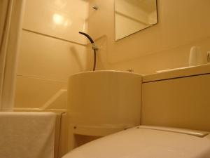 滨松Hamamatsu Station Hotel - Vacation STAY 65843的一间带卫生间和镜子的浴室