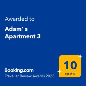 克拉多沃Adam' s Apartment 3的黄标,表示授予达姆约会