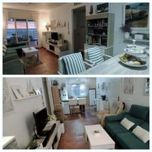 APARTAMENTO JUNTO AL MAR EN LA COSTA DE ALMERIA的休息区