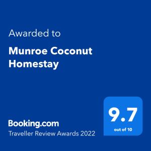 Munroe IslandMunroe Coconut Homestay的一部电话的屏幕,电话的文本要编号椰子日