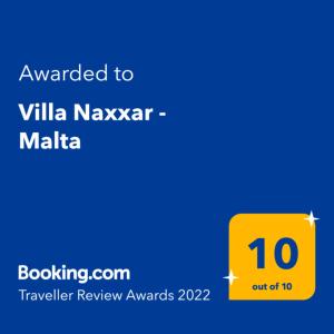 纳克萨Malta Villa的黄色广场,赞美别墅navarazamkaar