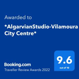 维拉摩拉*AlgarvianStudio-Vilamoura City Centre*的被授予阿尔伯克基伯克基市中心的蓝色标语