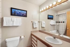 布雷肯里奇Gold Point Resort by Vacatia的一间带水槽、卫生间和镜子的浴室