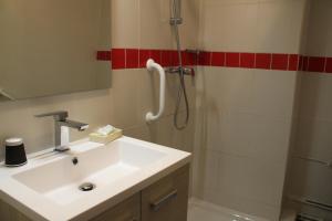 贝纳克和卡泽纳克蓬泰酒店的一间带水槽和淋浴的浴室