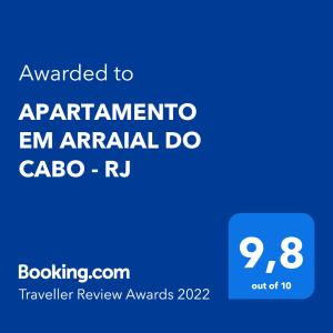 阿拉亚尔-杜卡布APARTAMENTO EM ARRAIAL DO CABO - RJ的电子邮件中附有蓝色标志的toarmaarma em arrival do cacaoru