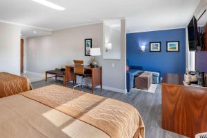 Comfort Suites St Louis - Sunset Hills客房内的一张或多张床位
