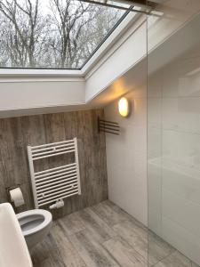 海牙Haags Duinhuis - familyfriendly holidayhome的一间带卫生间和窗户的浴室