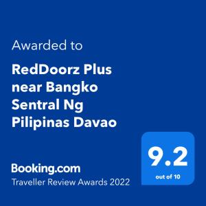 达沃市RedDoorz Plus near Bangko Sentral Ng Pilipinas Davao的红门加班加罗尔系列毫克苯丙胺的屏蔽