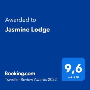 Jasmine Lodge的证书、奖牌、标识或其他文件