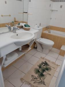 波尔兰特Le Biabiany的一间带水槽和卫生间的浴室