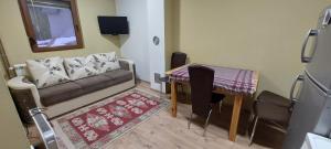 BeserovinaVila Tri Srca的客厅配有沙发和桌子