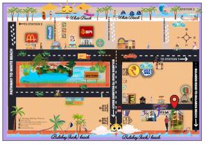 长滩岛费拉酒店和花园套房的海滩度假村的场地图