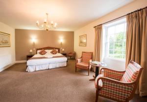 斯通豪斯弗洛塞斯特酒店的一间卧室配有床、椅子和窗户