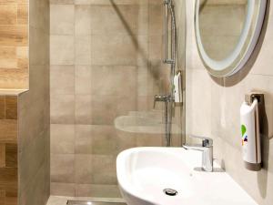 格鲁德柴兹ibis styles Grudziadz的一间带水槽和镜子的浴室