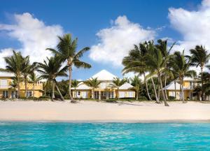 蓬塔卡纳托尔图加湾酒店的棕榈树海滩上的一排房子