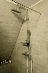 LupeniZenith A-Frame Straja的浴室内配有淋浴和头顶淋浴
