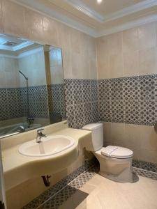 高雄艾旅汽车旅馆(2馆)的一间带水槽、卫生间和镜子的浴室
