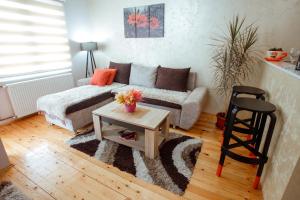 新瓦罗什Apartman Marija的客厅配有沙发和桌子
