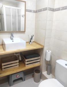 拉莫利纳Apartamento bonito Molina Alp的一间带水槽和卫生间的浴室