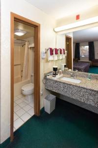 尤里卡斯普林斯尤里卡斯普林斯快捷假日酒店的一间带水槽、卫生间和镜子的浴室