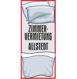 AllstedtZimmervermietung Allstedt的读过夏季风雨的标志