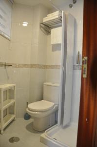米拉多罗Alojamiento Santa Maria II的一间带卫生间和淋浴的浴室