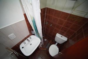 厄尔查尔坦Magna的一间带水槽、卫生间和淋浴的浴室