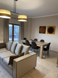 佩尼亚什达绍迪Estrela da Montanha的客厅配有沙发和桌子