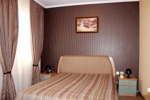索非亚Sofia hotel apartments的卧室配有一张床,墙上挂着一幅画