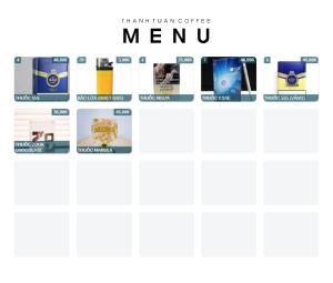 Vinh HoaThanh Tuan Motel的菜单网站菜单的截图