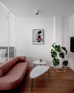 DeBlox living - Ben Avigdor Apartments的休息区