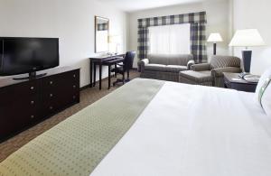 斯普林代尔斯普林代尔费耶特维尔地区假日酒店的配有一张床和一台平面电视的酒店客房
