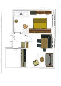 米特尔贝格Haus Garni Luggi Leitner的房屋的平面图