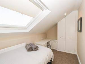 布里斯托Annex Chetnole的一间卧室配有一张床和天窗