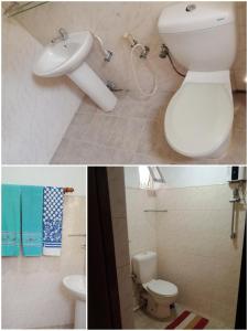 卡卢特勒'Franklyn', Homestay的浴室配有白色卫生间和盥洗盆。