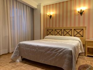 阿兰达德杜洛茱莉亚酒店的一间卧室,卧室内配有一张大床