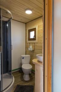 布朗La Odai的一间带卫生间和水槽的浴室