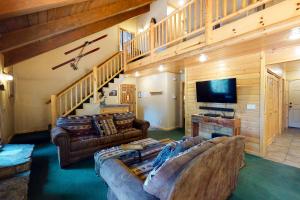 费希坎普Yosemite Silvertip Lodge的带沙发和电视的客厅