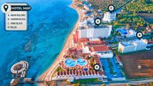 法马古斯塔Salamis Bay Conti Hotel Resort & SPA & Casino的瓦基基瓦基基海滩酒店地图