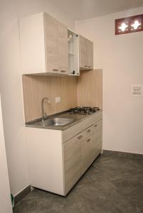 杰里科Hotel Santa Laura的厨房配有水槽和台面