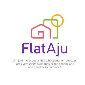 阿拉卡茹Flat Aju - Um jeitinho especial de se hospedar em Aracaju. Uma verdadeira suíte master todo mobiliado no capricho só para você.的f设施的标志,包括两个厕所