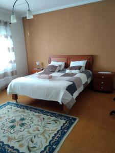 CarvideYour HOME ECO & NATUR的一间卧室配有一张大床和地毯。