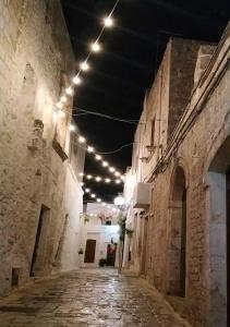 卡洛维诺LEMMA - Casa Vacanze的夜晚在天花板上灯火通明的小巷