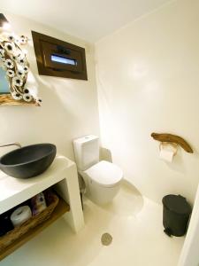 VathíPistachio Guesthouse, Παραδοσιακός ξενώνας的浴室配有白色卫生间和盥洗盆。