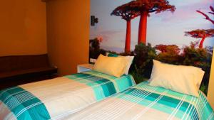 Terra Suites Ecogreen客房内的一张或多张床位