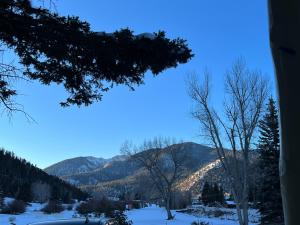 红河Mountain View Lodge的雪景山景公寓