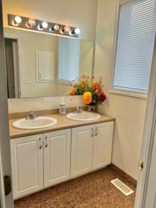 金斯顿Main Suite的浴室设有2个水槽和镜子
