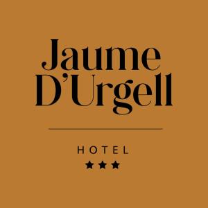 巴拉格尔HOTEL JAUME D'URGELL的读朱美拉酒店的一个标志
