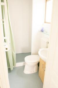 BaarlandChalet 't zeeuwse genot的白色的浴室设有卫生间和水槽。