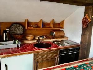 ValchavaJambo的厨房配有炉灶和台面